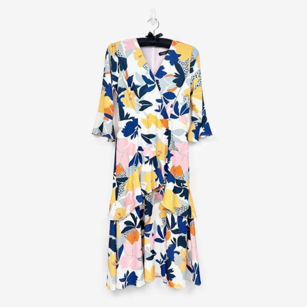 Setre Touch Floral Midi Dress Size S Vibrant Boho Chic Feminine Playful Summer